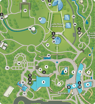 Map of San Antonio Botanical Garden