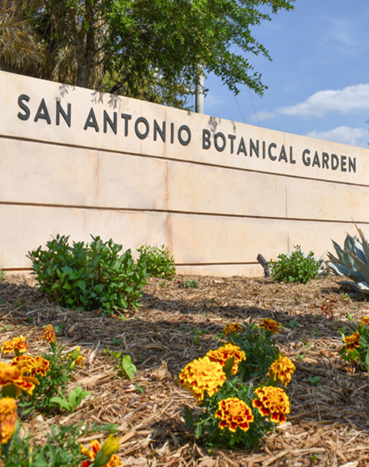 signage for San Antonio Botanical Garden